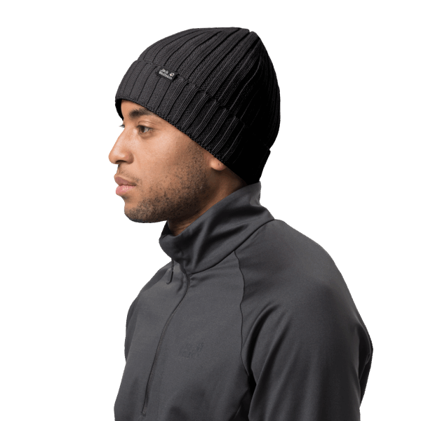Zwarte Merken Jack Wolfskin Stormlock Rip Gebreide Muts