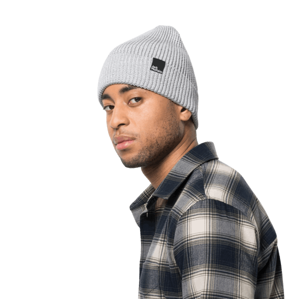 Grijze Heather Jack Wolfskin Essentiële Beanie Best