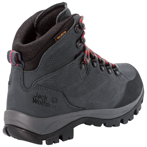 Brand Jack Wolfskin Grijs-rood Dames Rebellion Texapore Mid