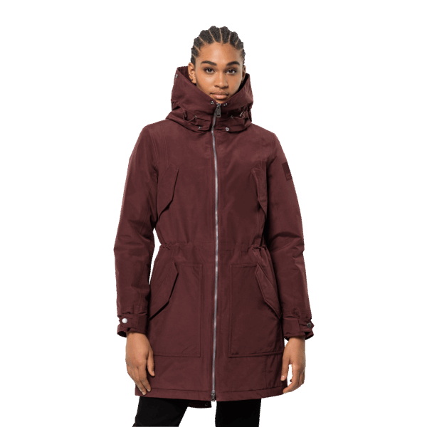 Jack Wolfskin Cordovan Red Origins Rocky Point Parka