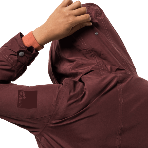 Jack Wolfskin Cordovan Red Origins Rocky Point Parka