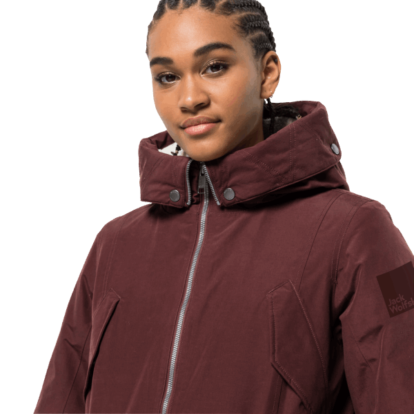 Jack Wolfskin Cordovan Red Origins Rocky Point Parka