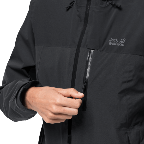 Jack Wolfskin Zwarte Dames Go Hike Jas Merk