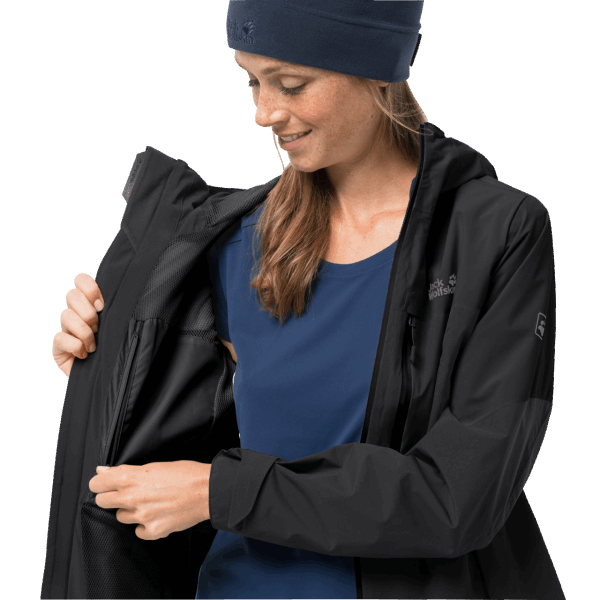 Jack Wolfskin Zwarte Dames Go Hike Jas Merk