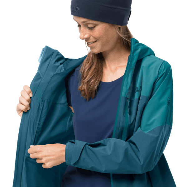 Jack Wolfskin Origineel Blauw Koraal Dames Wandeljack