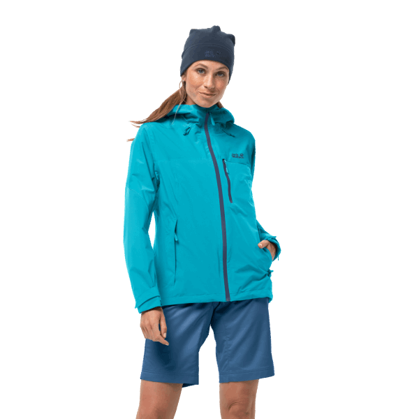 Donker Aqua Jack Wolfskin Dames Wandeljack Mode