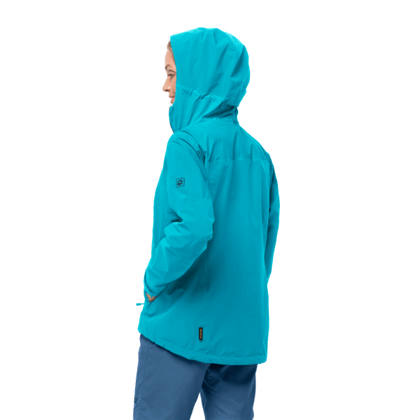 Donker Aqua Jack Wolfskin Dames Wandeljack Mode
