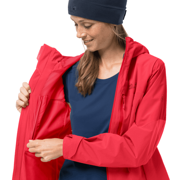 Tulp Rode Collectie Jack Wolfskin Wandeljack Voor Dames