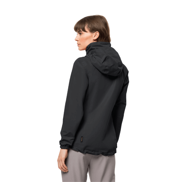 Zwarte Dames Jas Stormy Point 2l Jack Wolfskin Origin