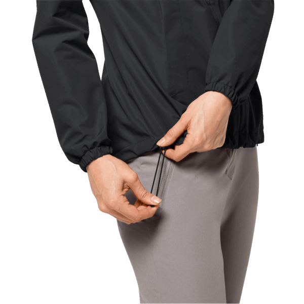 Zwarte Dames Jas Stormy Point 2l Jack Wolfskin Origin