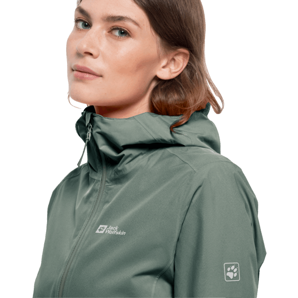 Hot Jack Wolfskin Pack & Go Shell W Hedge Groen