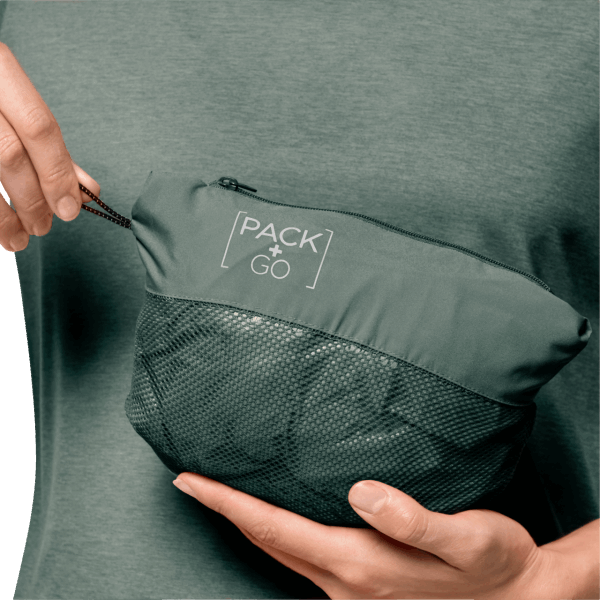 Hot Jack Wolfskin Pack & Go Shell W Hedge Groen