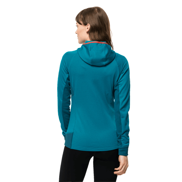 Dames Hydro Grid Fleecejack Wolfskin Zoetwaterblauw Fashion