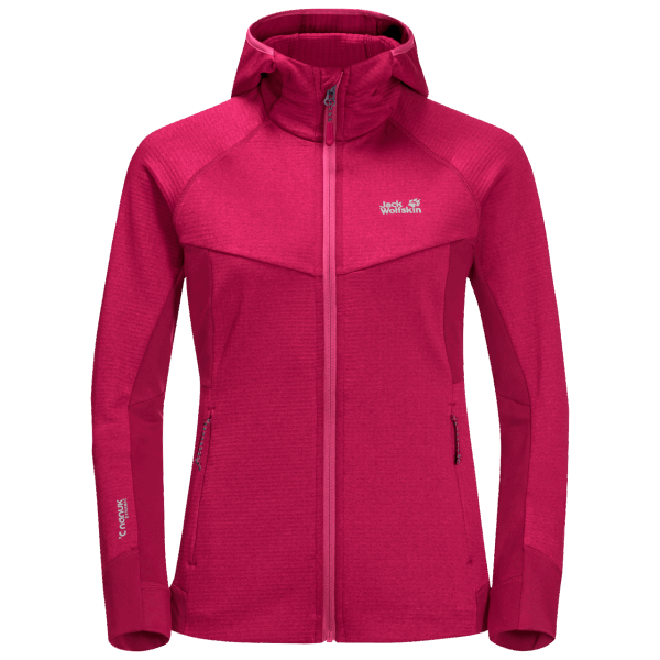 Dames Hydro Grid Fleece Cranberry Jack Wolfskin Collecties