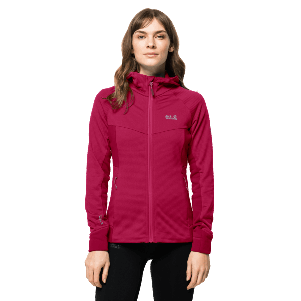 Dames Hydro Grid Fleece Cranberry Jack Wolfskin Collecties