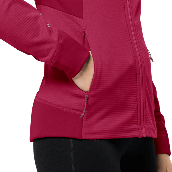 Dames Hydro Grid Fleece Cranberry Jack Wolfskin Collecties