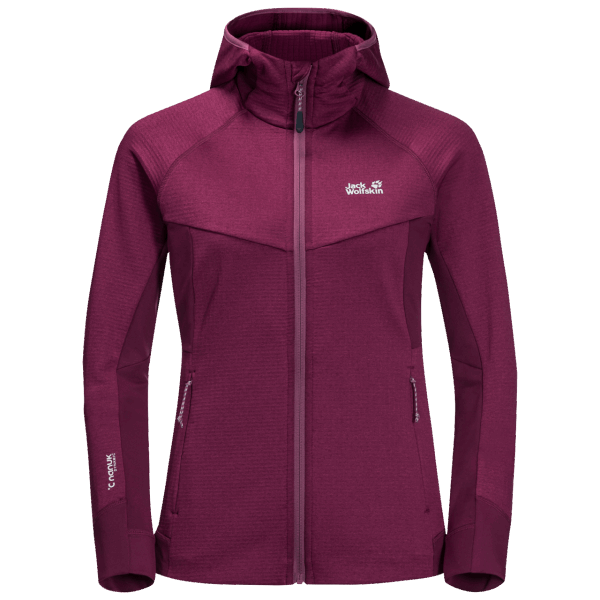 Dames Hydro Grid Fleece Origins Jack Wolfskin Wilde Bes