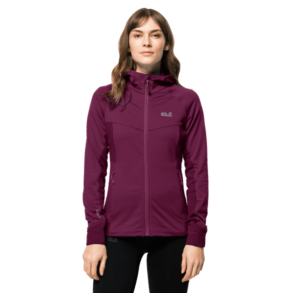 Dames Hydro Grid Fleece Origins Jack Wolfskin Wilde Bes