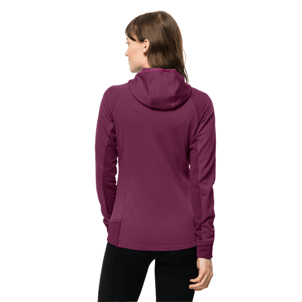 Dames Hydro Grid Fleece Origins Jack Wolfskin Wilde Bes