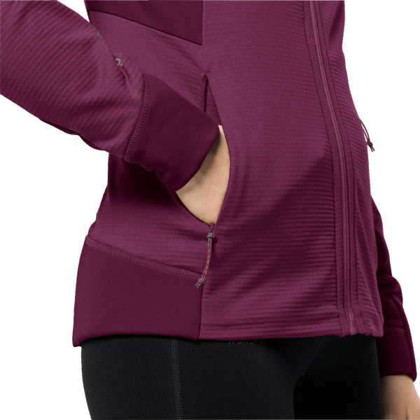 Dames Hydro Grid Fleece Origins Jack Wolfskin Wilde Bes