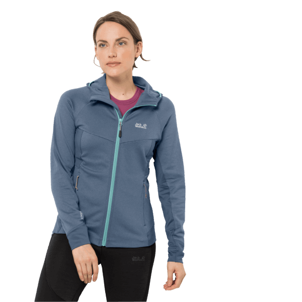 Dames Hydro Grid Fleece Merk Frost Blue Jack Wolfskin
