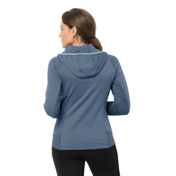 Dames Hydro Grid Fleece Merk Frost Blue Jack Wolfskin