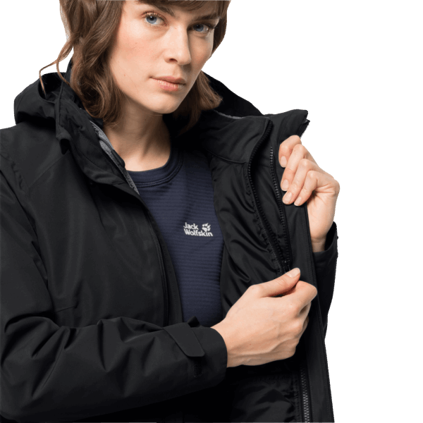 Zwarte Origine Jack Wolfskin Bergland 3in1 Damesjas