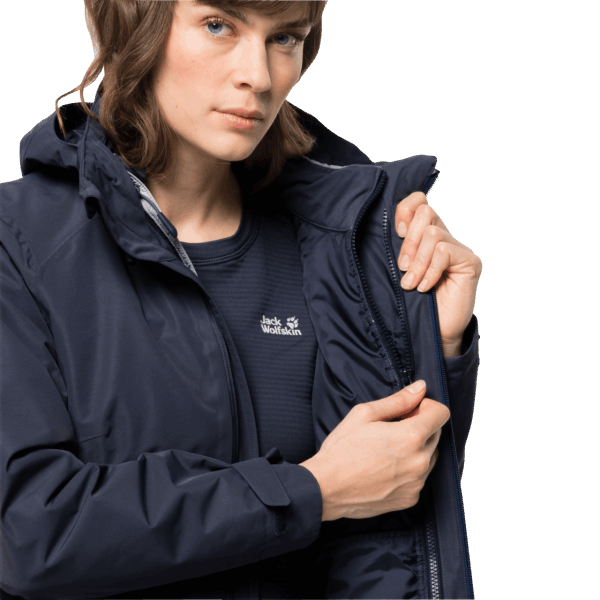 Grafiet Dames Bergland 3in1 Jack Jack Wolfskin Merk