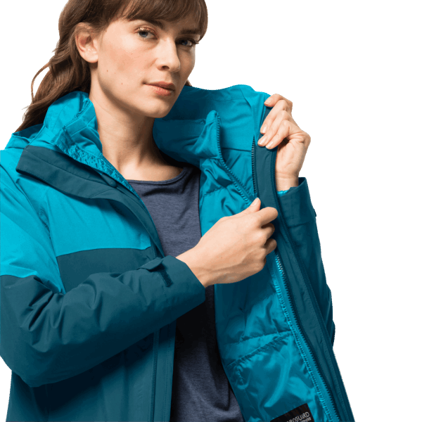 Originele Feldberg 3in1 Damesjas Jack Wolfskin Blue Coral