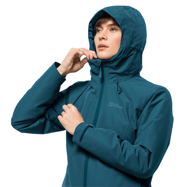 Collectie Blauwe Koraal Heidelstein Geïsoleerde Damesjas Jack Wolfskin