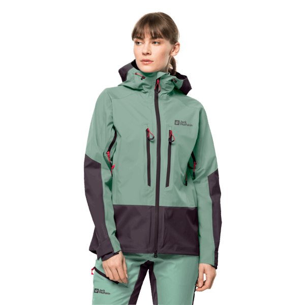 Jack Wolfskin Granietgroen Warm Dames Alpspitze 3l Jack