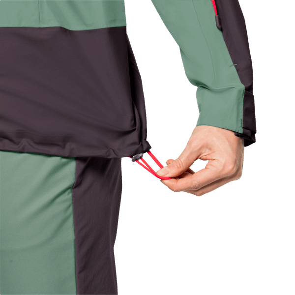 Jack Wolfskin Granietgroen Warm Dames Alpspitze 3l Jack