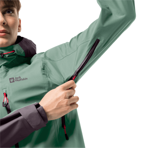 Jack Wolfskin Granietgroen Warm Dames Alpspitze 3l Jack