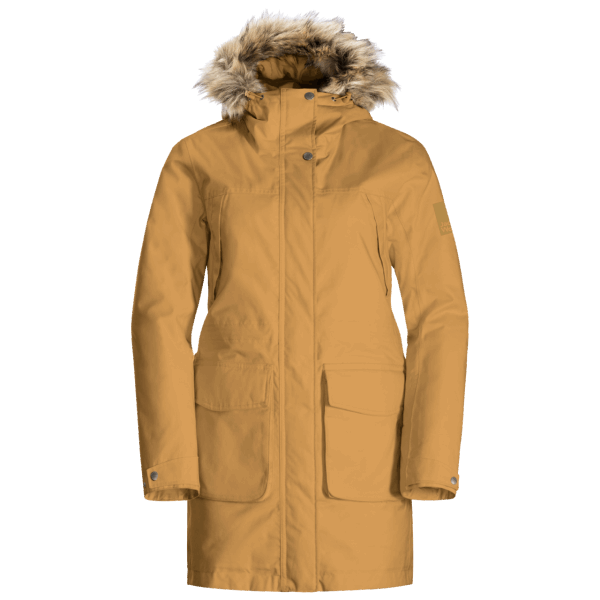 Jack Wolfskin Dames Winterfrost Geïsoleerde Parka Collecties Amber Goud