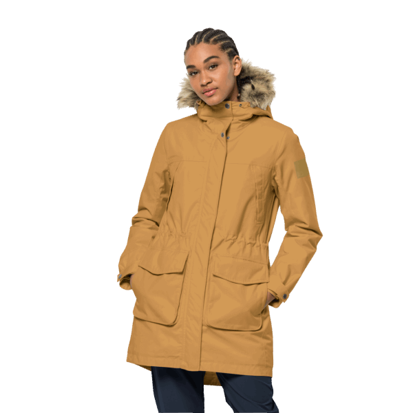 Jack Wolfskin Dames Winterfrost Geïsoleerde Parka Collecties Amber Goud