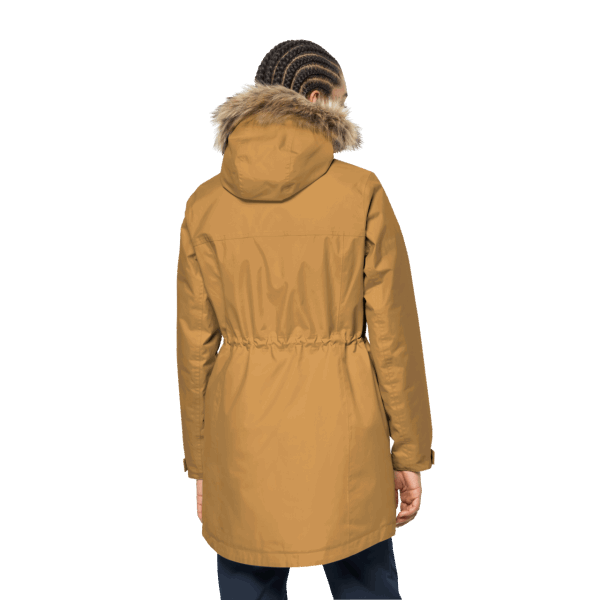 Jack Wolfskin Dames Winterfrost Geïsoleerde Parka Collecties Amber Goud