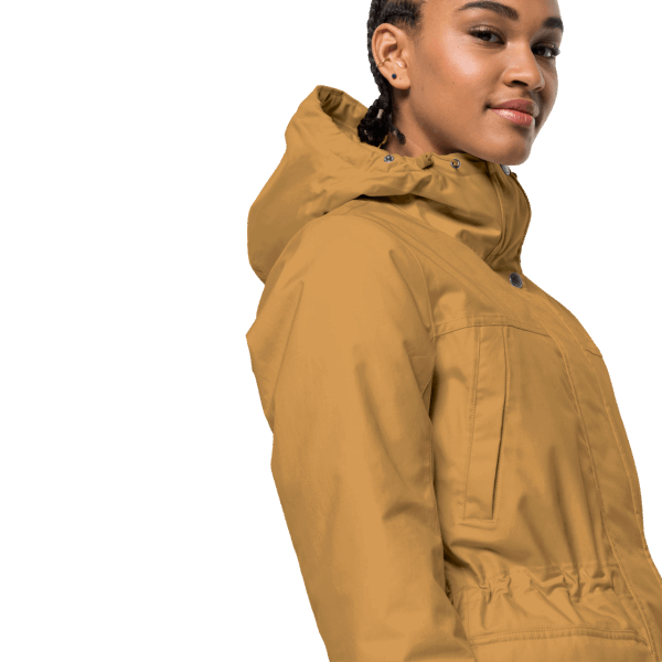 Jack Wolfskin Dames Winterfrost Geïsoleerde Parka Collecties Amber Goud
