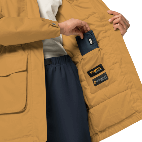 Jack Wolfskin Dames Winterfrost Geïsoleerde Parka Collecties Amber Goud