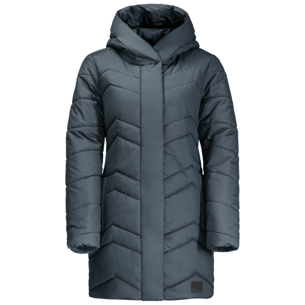 Leisteenblauwe Jack Wolfskin Kyoto Jas Voor Dames Origins