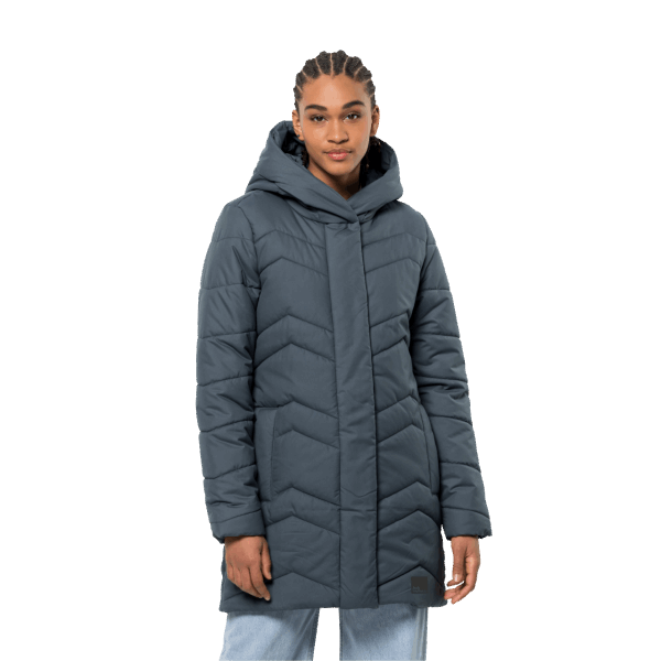 Leisteenblauwe Jack Wolfskin Kyoto Jas Voor Dames Origins