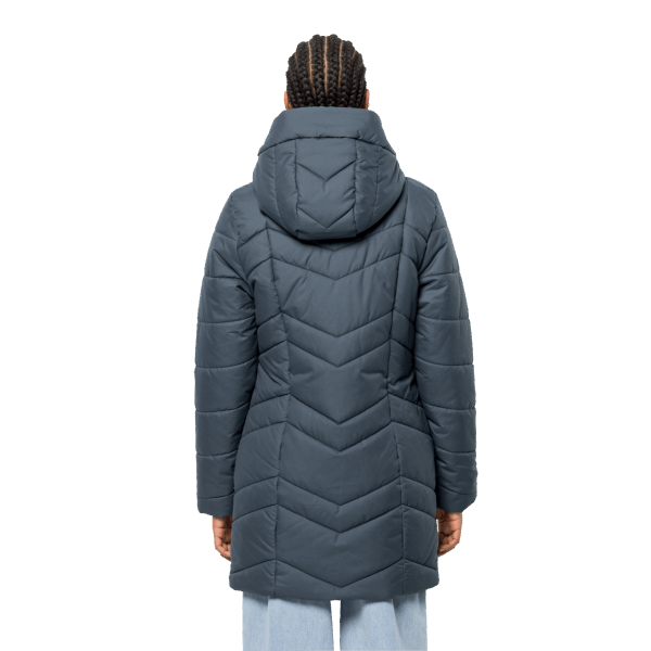 Leisteenblauwe Jack Wolfskin Kyoto Jas Voor Dames Origins