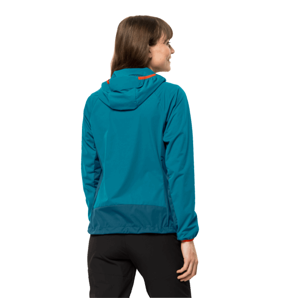Zoetwaterblauw Merk Eagle Peak Ii Jack Wolfskin Met Capuchon Voor Dames