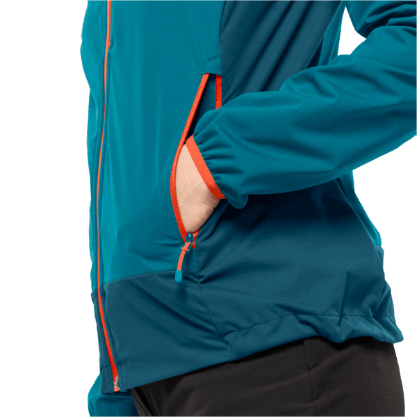 Zoetwaterblauw Merk Eagle Peak Ii Jack Wolfskin Met Capuchon Voor Dames