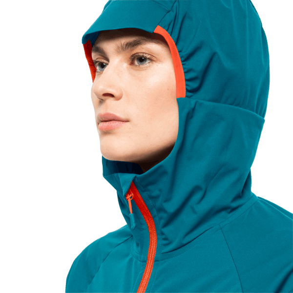 Zoetwaterblauw Merk Eagle Peak Ii Jack Wolfskin Met Capuchon Voor Dames
