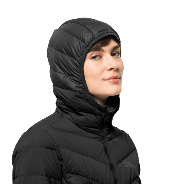 Zwarte Damestundra-donshoodie Hot Jack Wolfskin