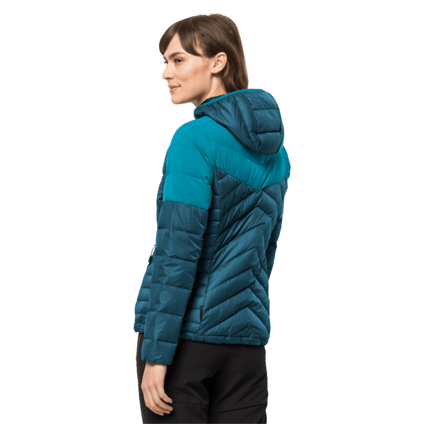 Beste Dames Tundra Dons Hoody Jack Wolfskin Blauw Koraal