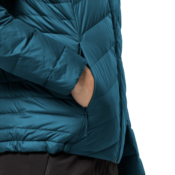Beste Dames Tundra Dons Hoody Jack Wolfskin Blauw Koraal