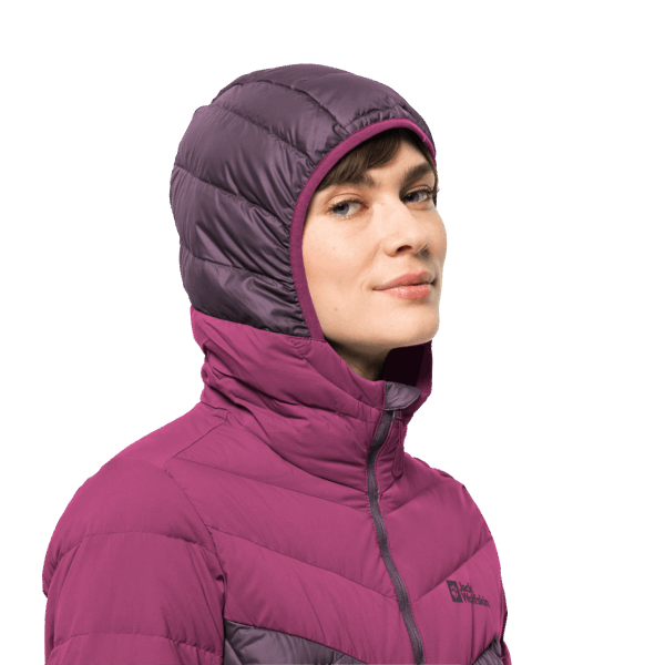 Nieuwe Tundra Donzen Hoody Grapevine Jack Wolfskin Voor Dames