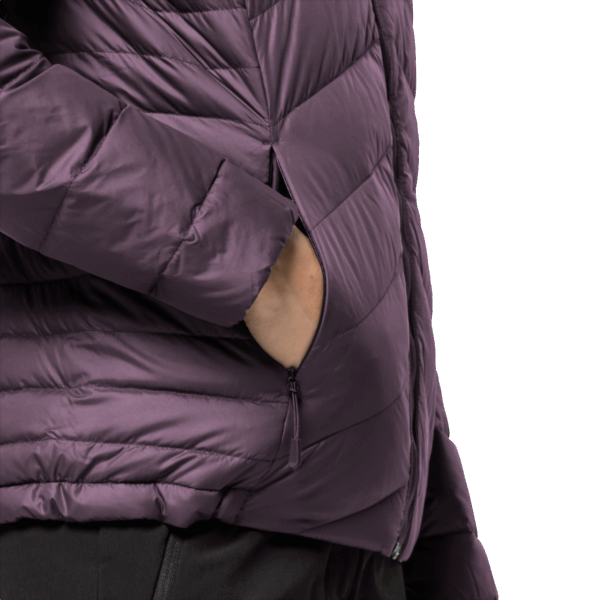 Nieuwe Tundra Donzen Hoody Grapevine Jack Wolfskin Voor Dames