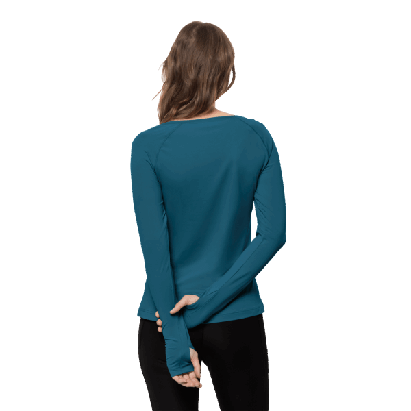 Jack Wolfskin Tasman Dames Longsleeve Origins Blue Coral